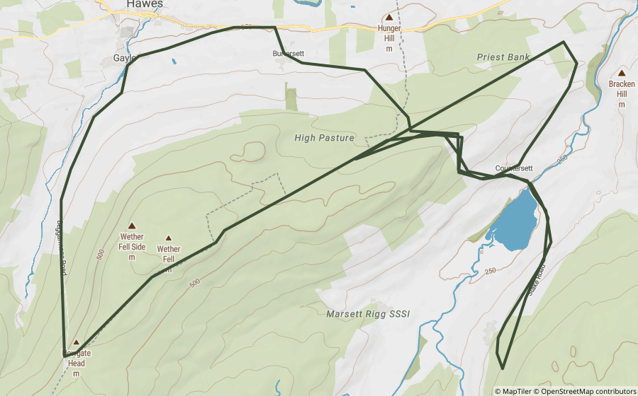 Map preview of the Cam High Road Loop motorcycle GPX route