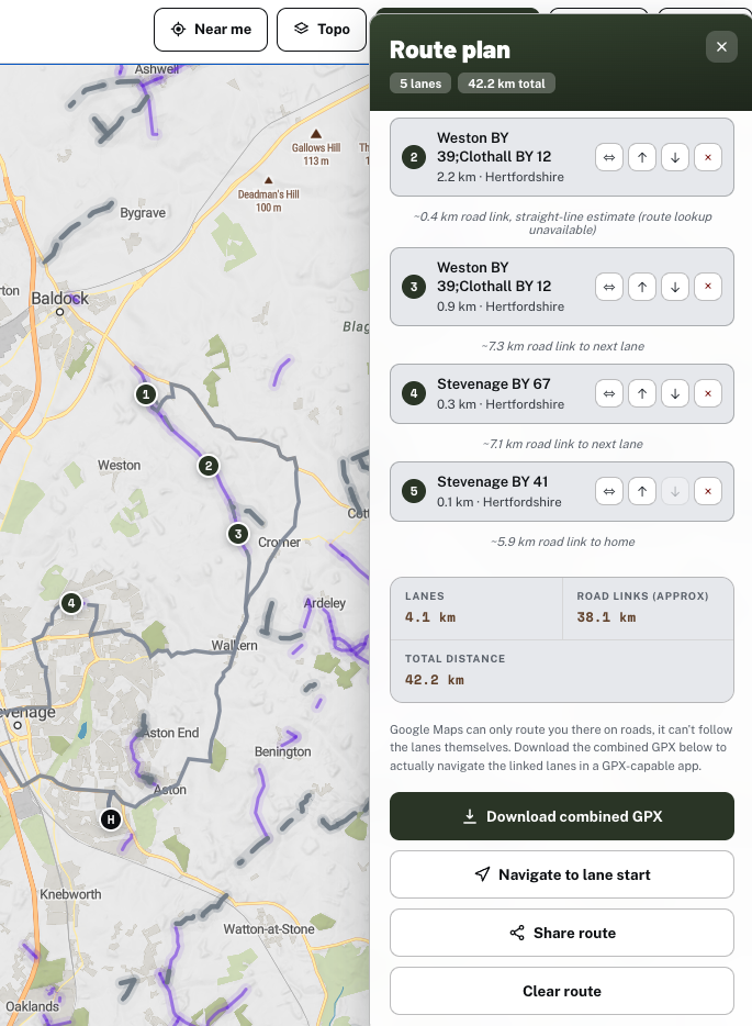 route builder on Holloway