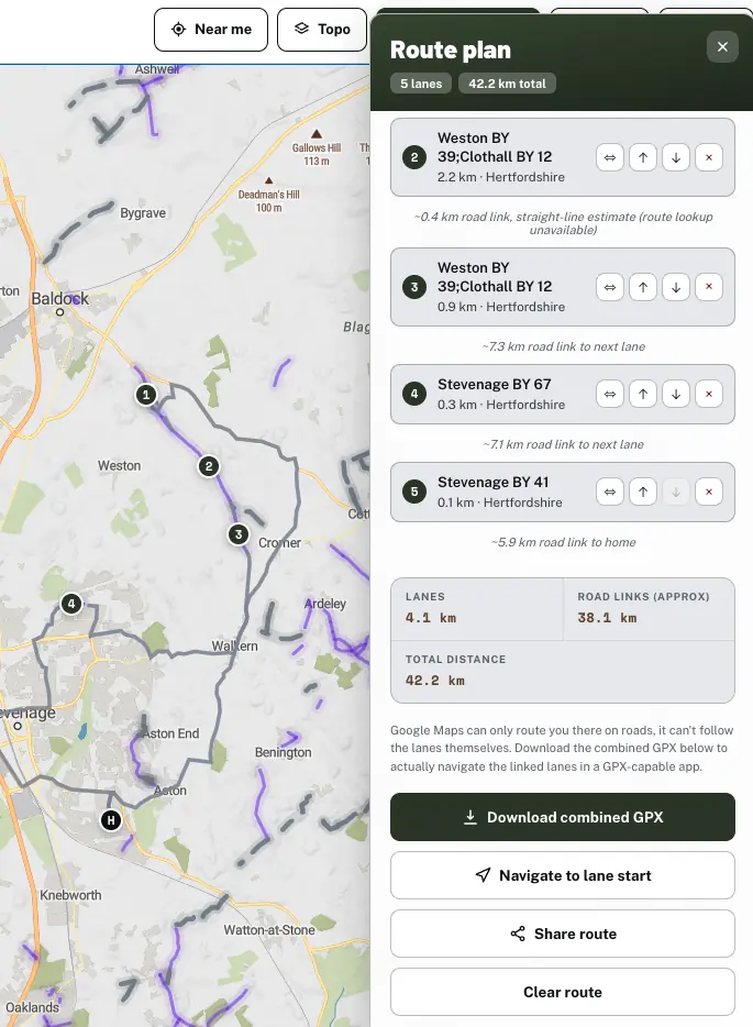 route builder on Holloway