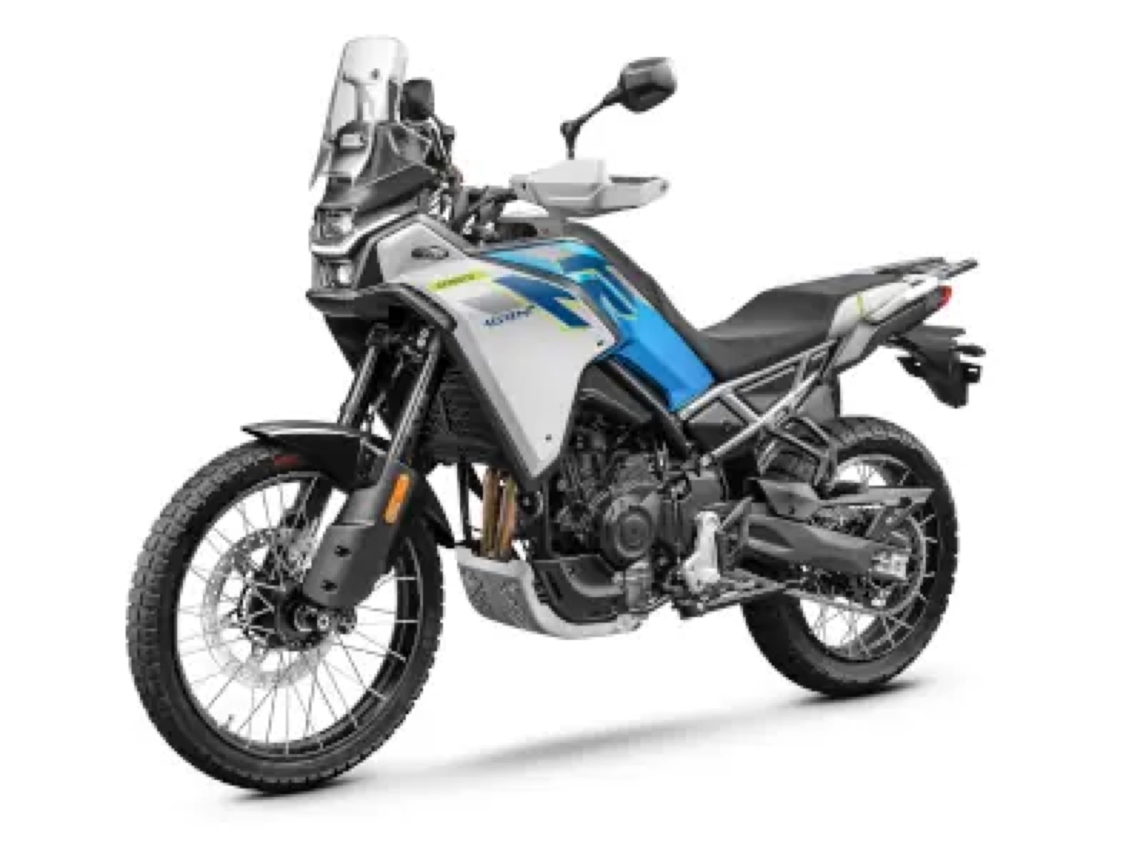 CFMOTO 450MT adventure motorcycle studio shot