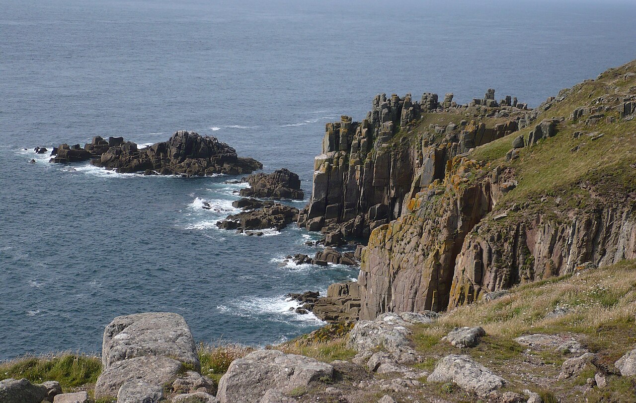 The granite cliffs of Land's End, Cornwall's most westerly point