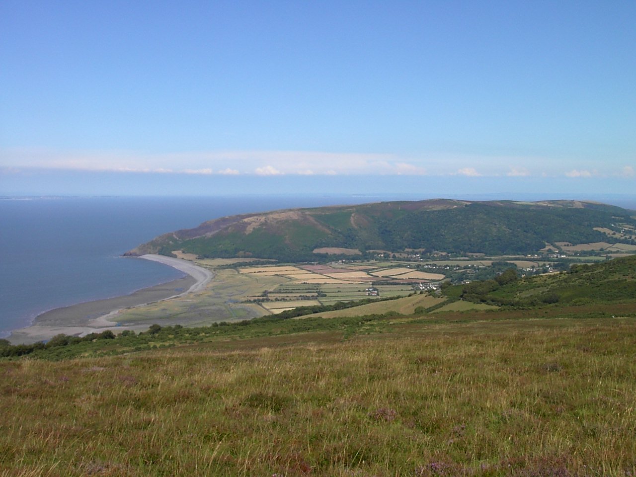 View from Porlock Hill over Porlock Vale and the Exmoor coast