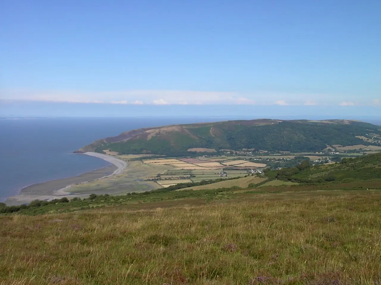 View from Porlock Hill over Porlock Vale and the Exmoor coast