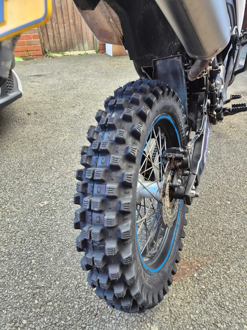 Michelin Tracker rear tyre fitted to a Voge 300 Rally
