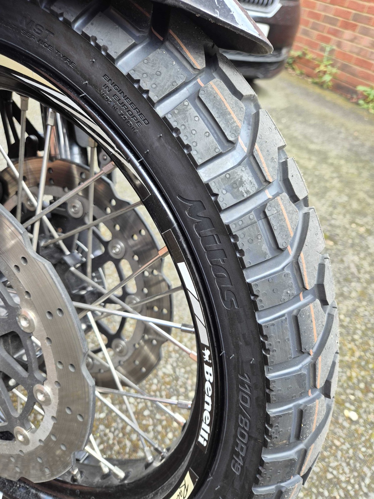 Mitas Enduro Trail ADV 2 fitted to a Benelli TRK 502 X