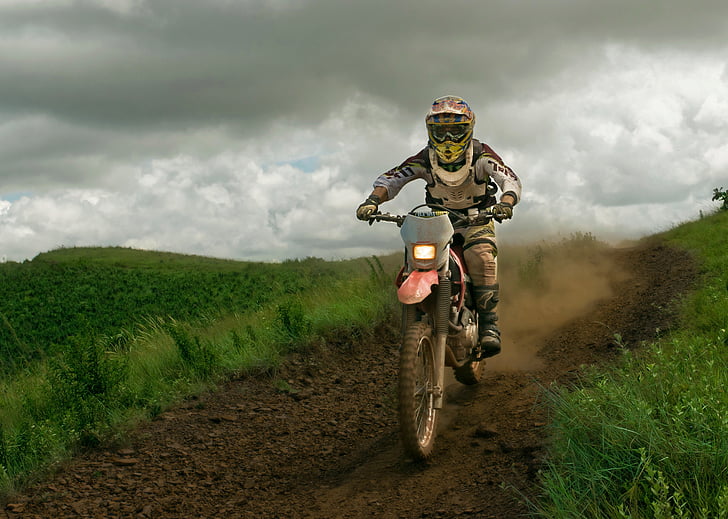 lone rider on a quiet green lane